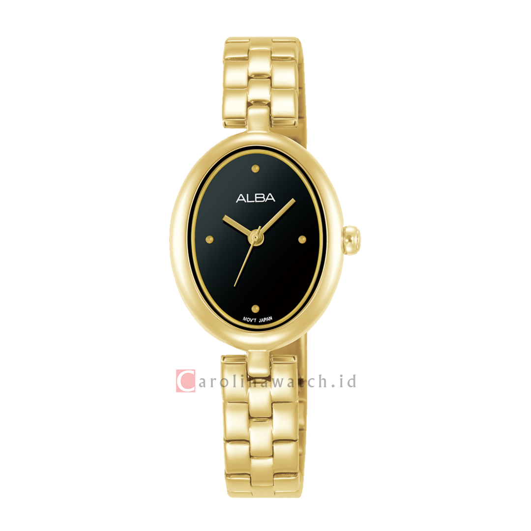 Jam Tangan AH8918X1 Women Black Dial Gold Stainless Steel Strap