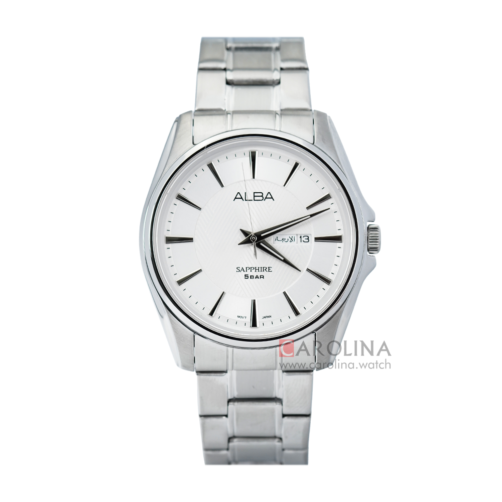 Jam Tangan ALBA Prestige AJ6103X1 Men Silver Dial Stainless Steel Strap