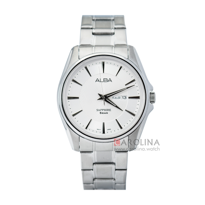 Jam Tangan ALBA Prestige AJ6103X1 Men Silver Dial Stainless Steel Strap