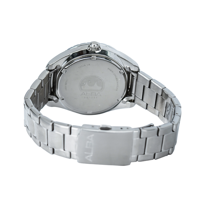 Jam Tangan ALBA Active AJ6107X1 Men Black Dial Stainless Steel Strap