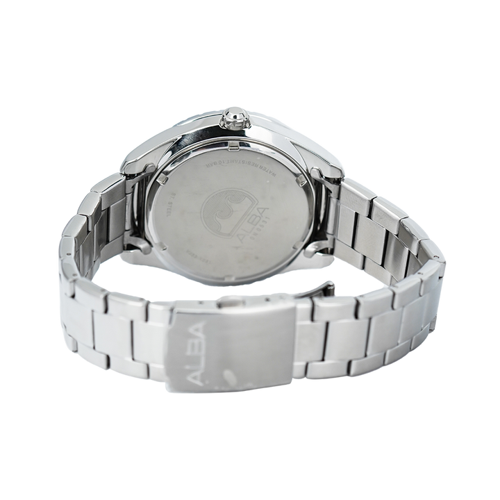 Jam Tangan ALBA Active AJ6115X1 Men Black Dial Stainless Steel Strap