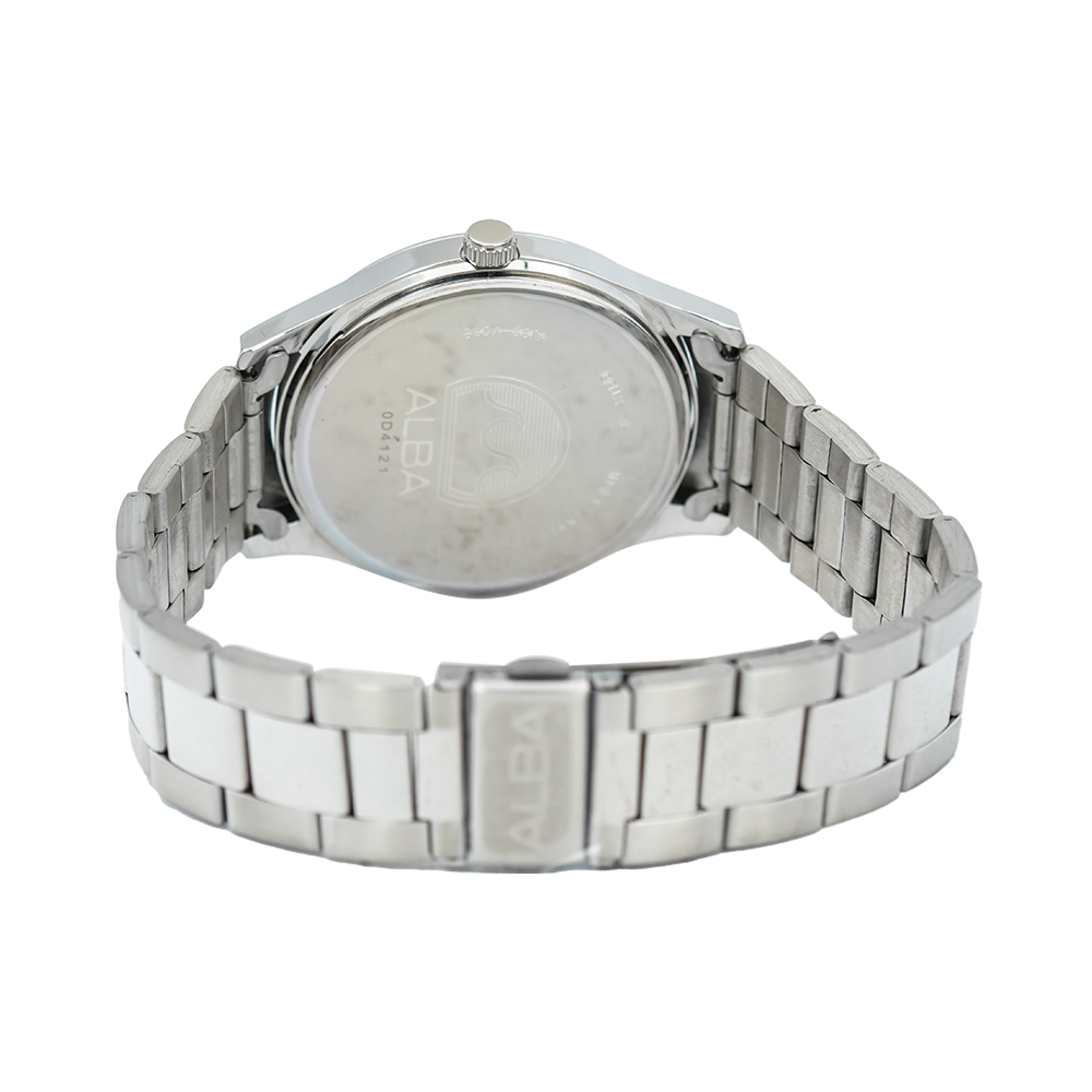 Jam Tangan ALBA Prestige AJ6125X1 Men Black Dial Stainless Steel Strap