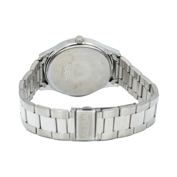Jam Tangan ALBA Prestige AJ6125X1 Men Black Dial Stainless Steel Strap