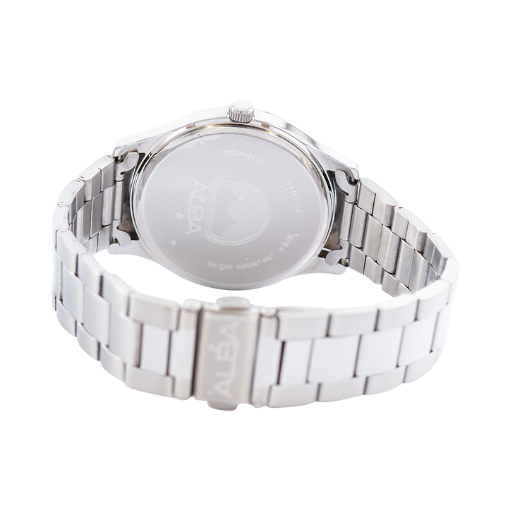 Jam Tangan ALBA Prestige AJ6127X1 Men Black Dial Stainless Steel Strap