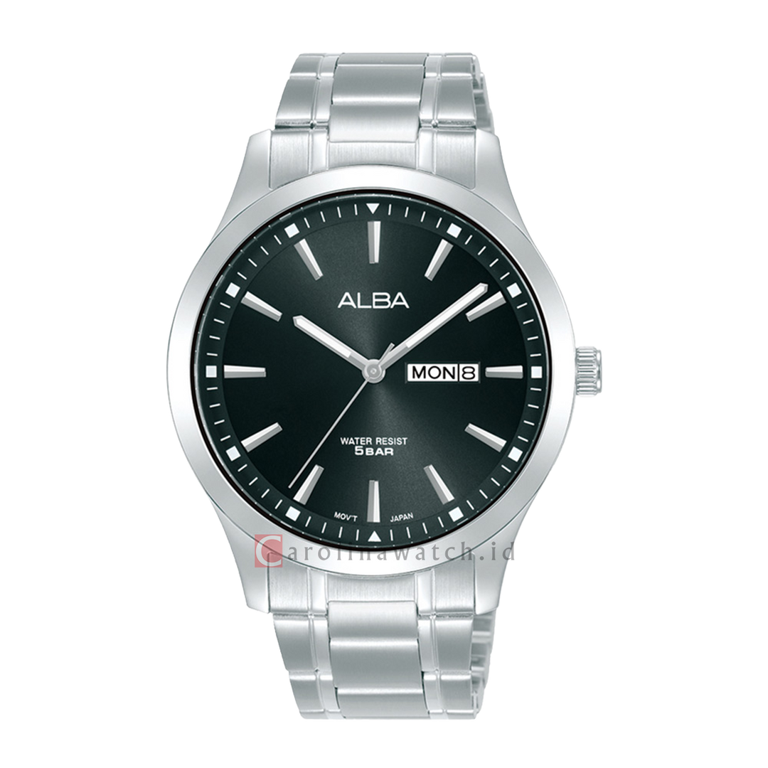 Jam Tangan ALBA Prestige AJ6151X1 Men Black Dial Stainless Steel Strap