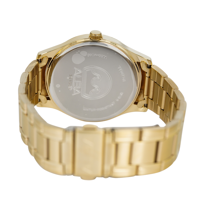Jam Tangan ALBA Prestige AJ6158X1 Men Light Gold Dial Gold Stainless Steel Strap
