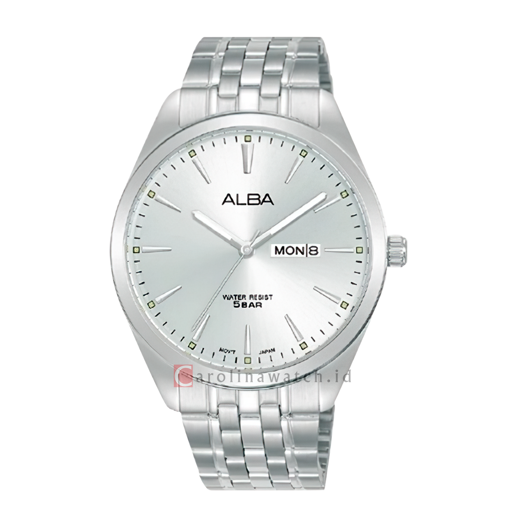 Jam Tangan ALBA AJ6177X1 Men Silver Dial Stainless Steel Strap