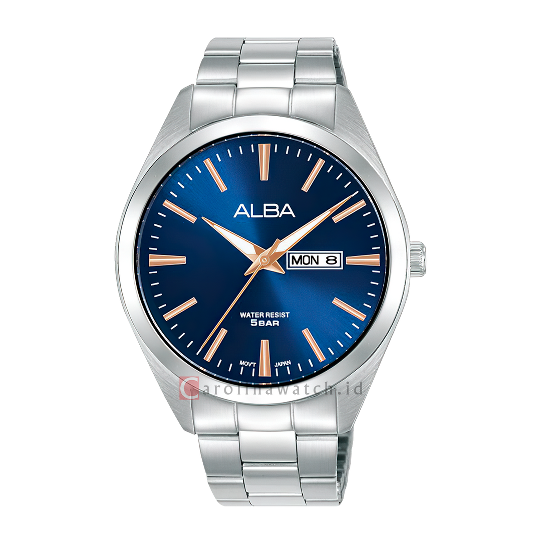 Jam Tangan ALBA AJ6205X1 Men Blue Dial Stainless Steel Strap