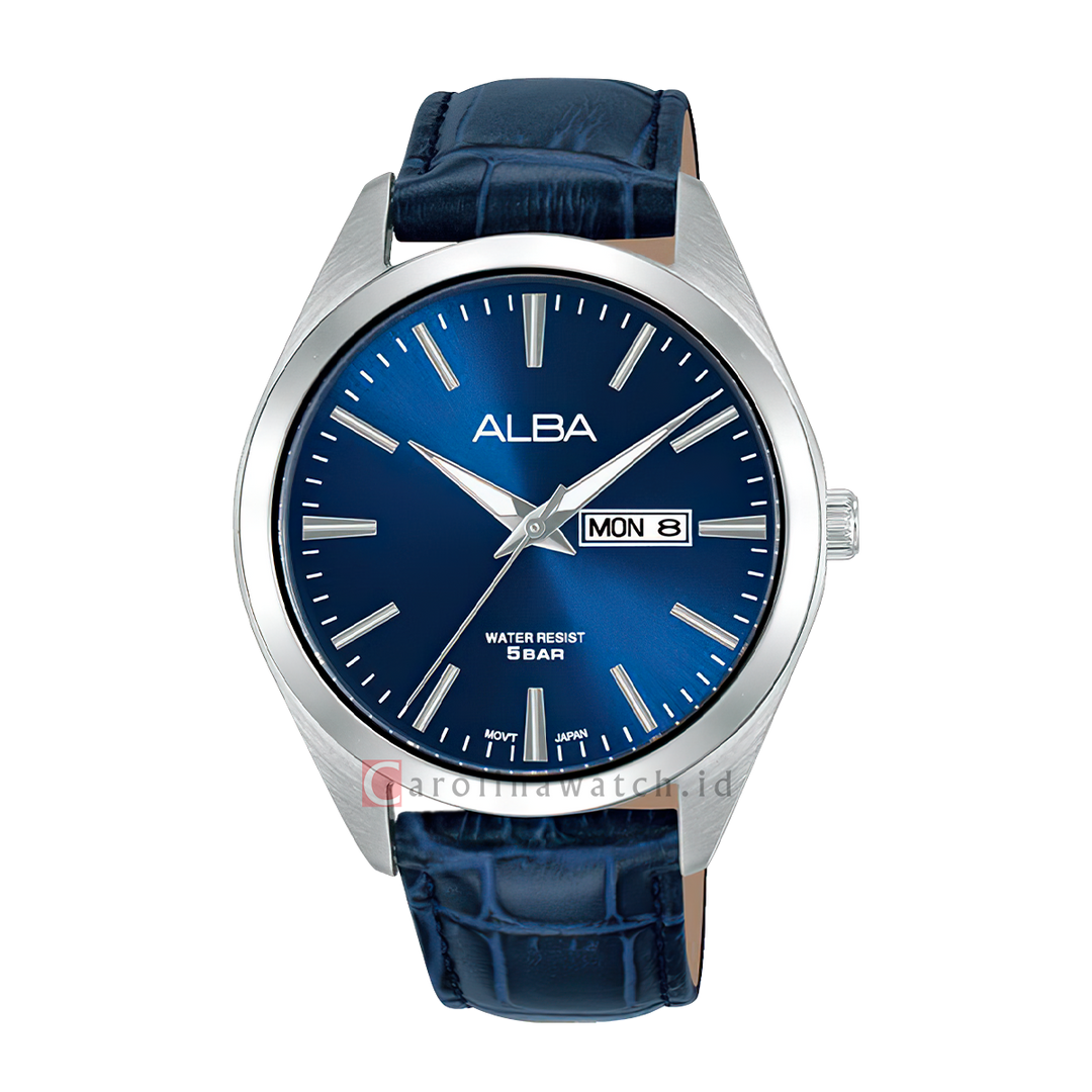 Jam Tangan ALBA AJ6215X1 Men Blue Dial Blue Leather Strap