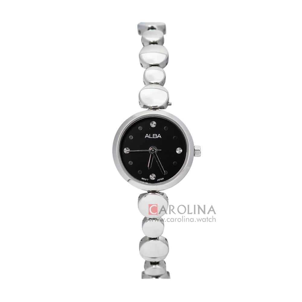 Jam Tangan ALBA AK3023X1 Men Black Dial Stainless Steel Strap