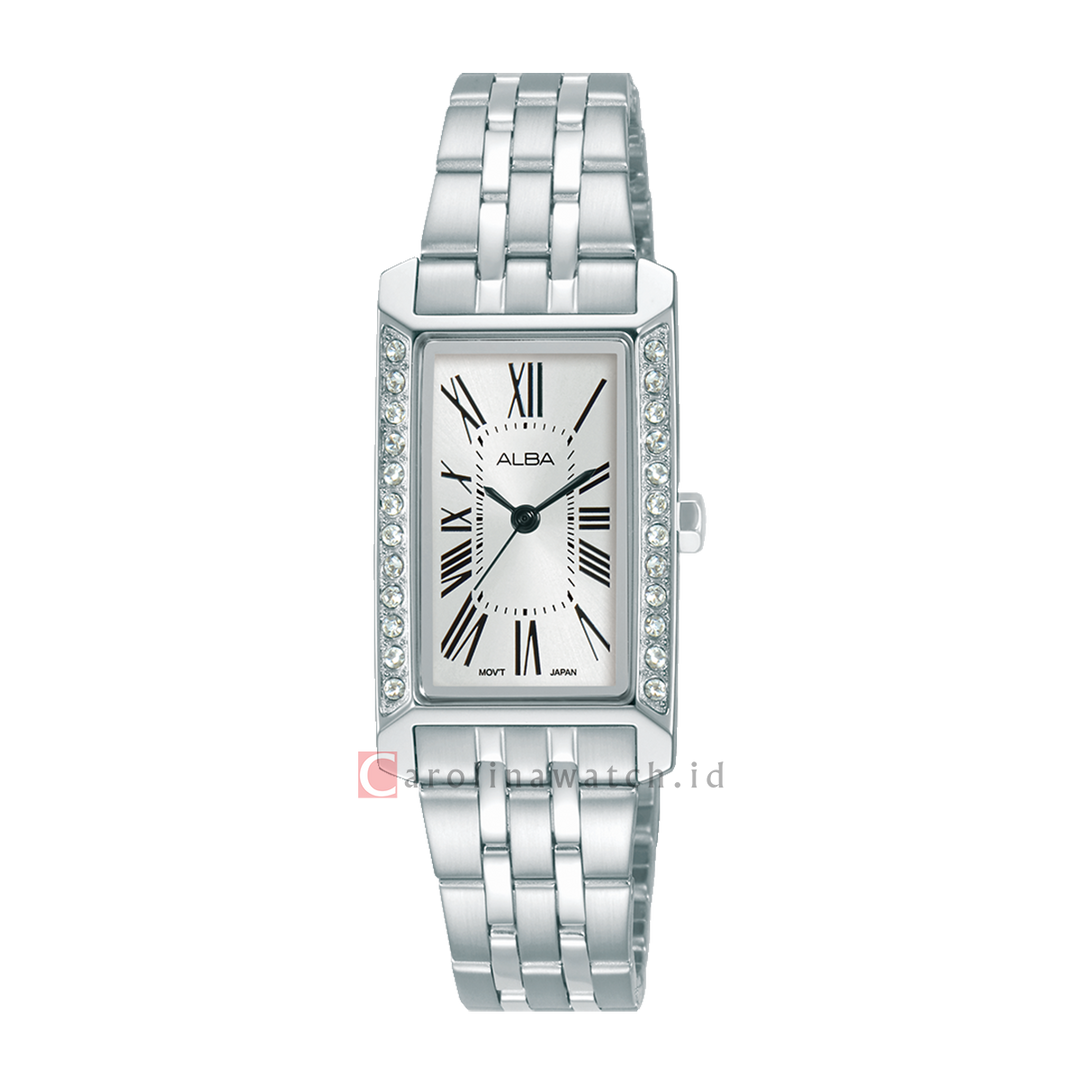 Jam Tangan ALBA Fashion AK3055X1 Women Silver White Dial Stainless Steel Strap