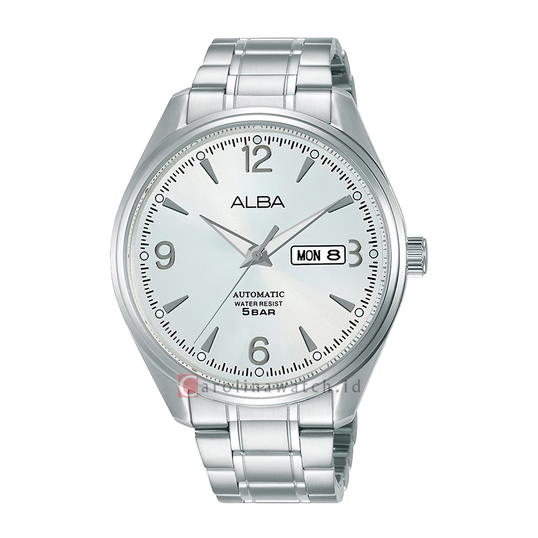 Jam Tangan ALBA Mechanical AL4161X1 Men Silver Dial Stainless Steel Strap