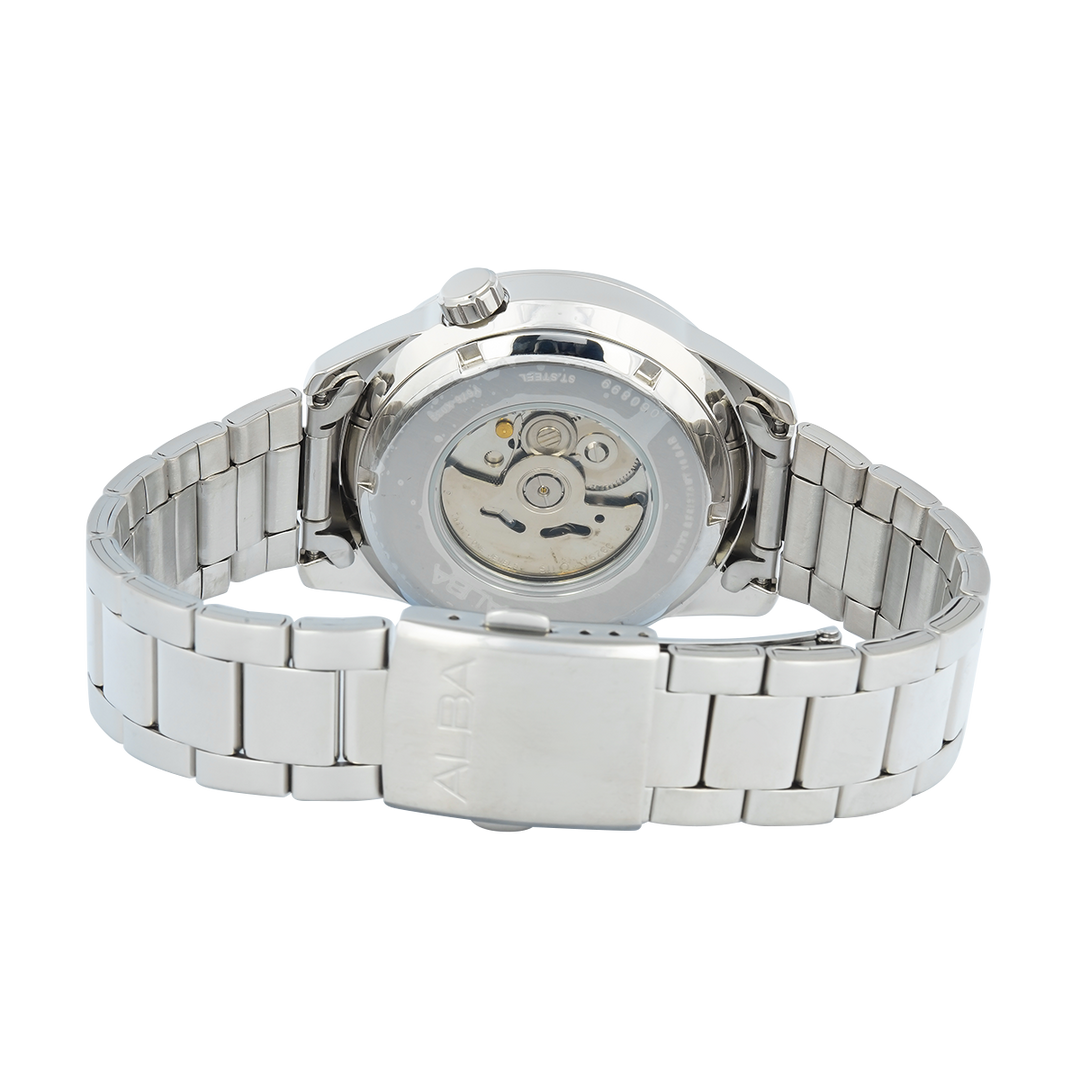 Jam Tangan ALBA Active AL4167X1 Automatic Men Blue Dial Stainless Steel Strap