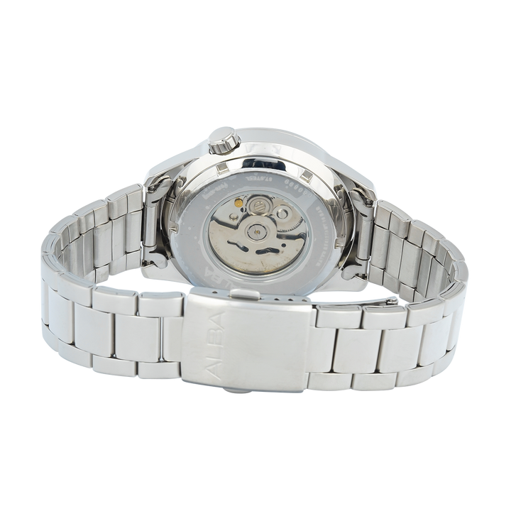 Jam Tangan ALBA Active AL4167X1 Automatic Men Blue Dial Stainless Steel Strap