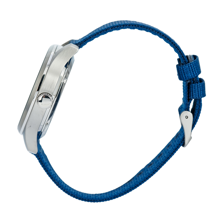 Jam Tangan ALBA Mechanical AL4219X1 Men Blue Dial Blue Nylon Strap