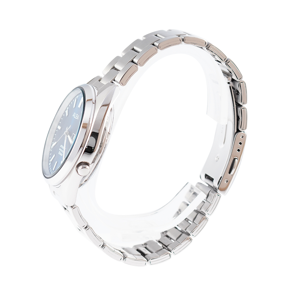 Jam Tangan ALBA Mechanical AL4317X1 Automatic Men Blue Dial Stainless Steel Strap