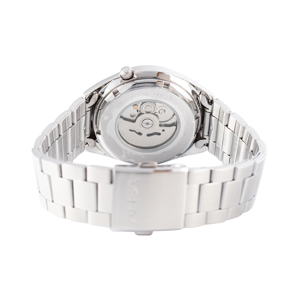 Jam Tangan ALBA Mechanical AL4317X1 Automatic Men Blue Dial Stainless Steel Strap