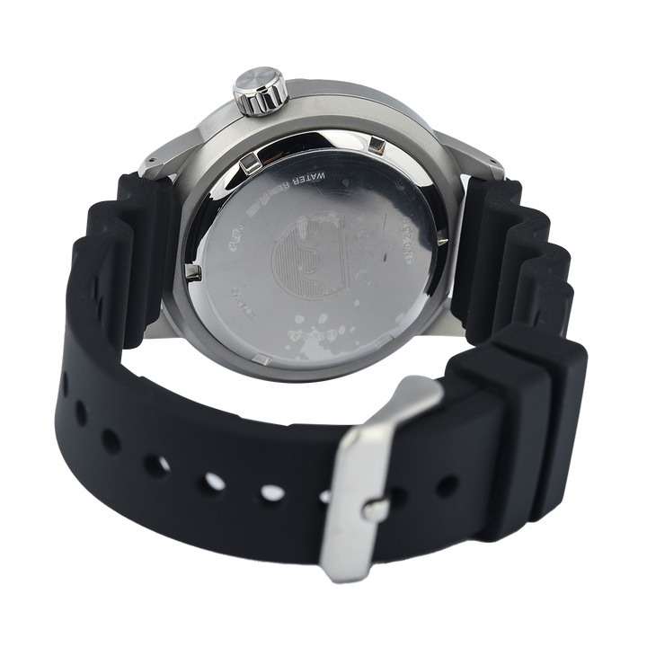 Jam Tangan ALBA AL4349X1 Men Automatic Green Patterned Dial Black Silicone Strap