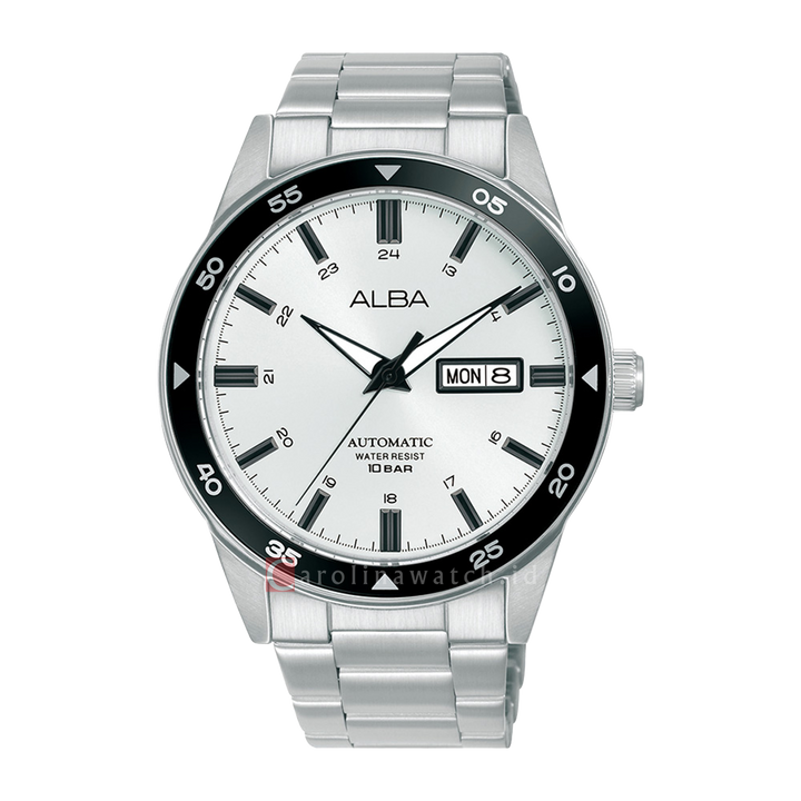 Jam Tangan ALBA Mechanical AL4599X1 Men White Dial Stainless Steel Strap