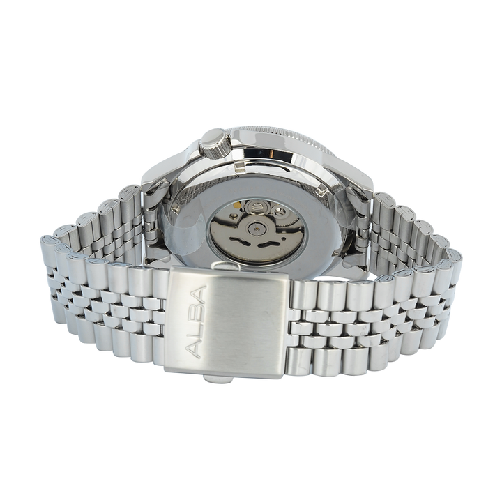 Jam Tangan ALBA Active AL4649X1 Automatic Men Blue Dial Stainless Steel Strap