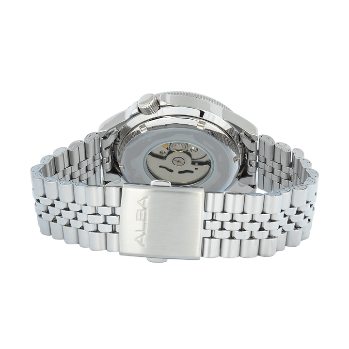 Jam Tangan ALBA Active AL4651X1 Automatic Men Black Dial Stainless Steel Strap