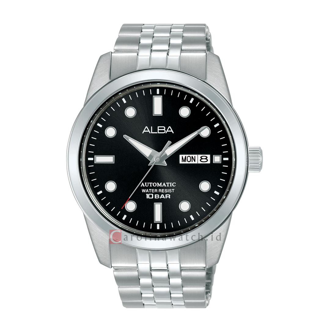Jam Tangan ALBA Active AL4661X1 Automatic Men Black Dial Stainless Steel Strap