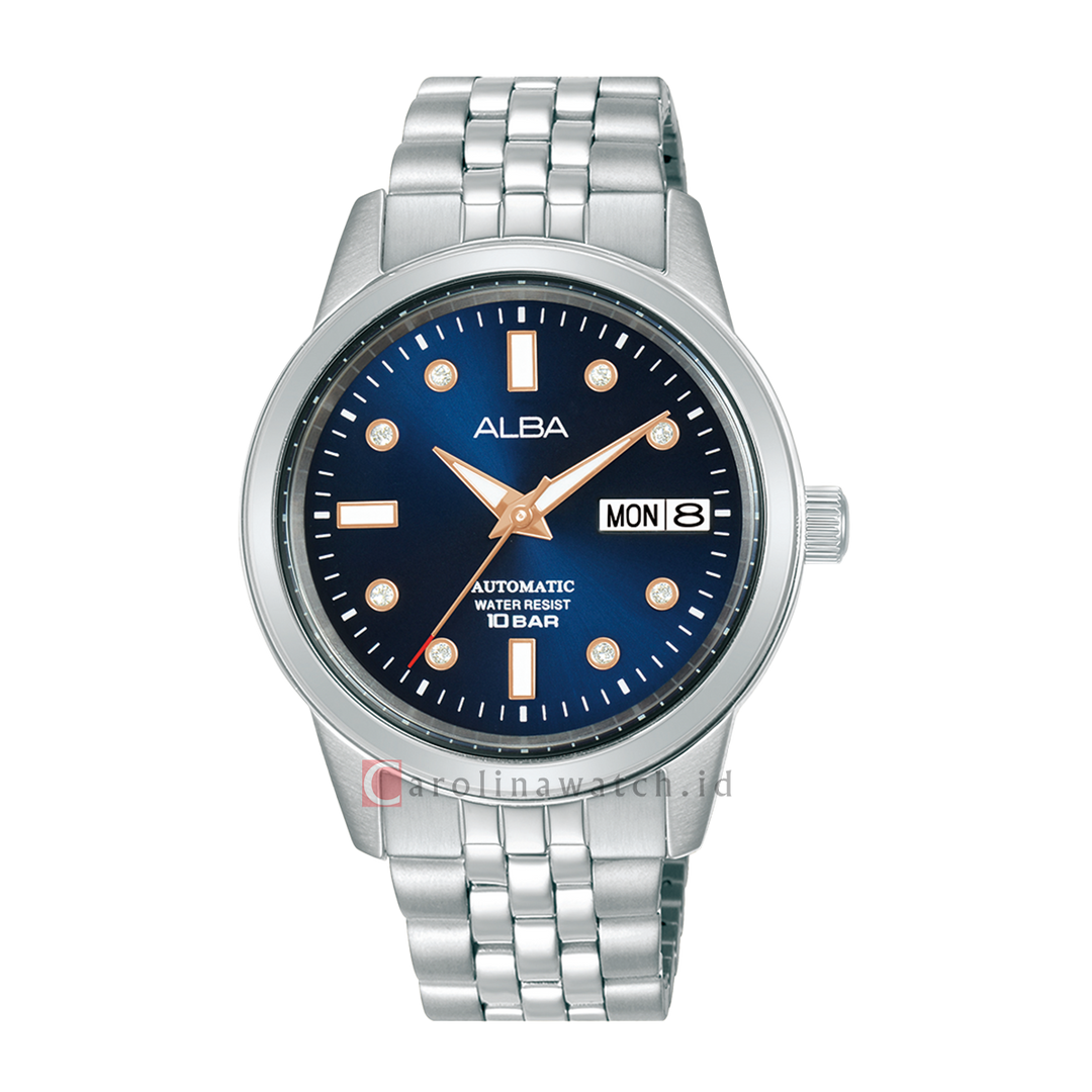 Jam Tangan ALBA Active AL4669X1 Automatic Men Blue Dial Stainless Steel Strap