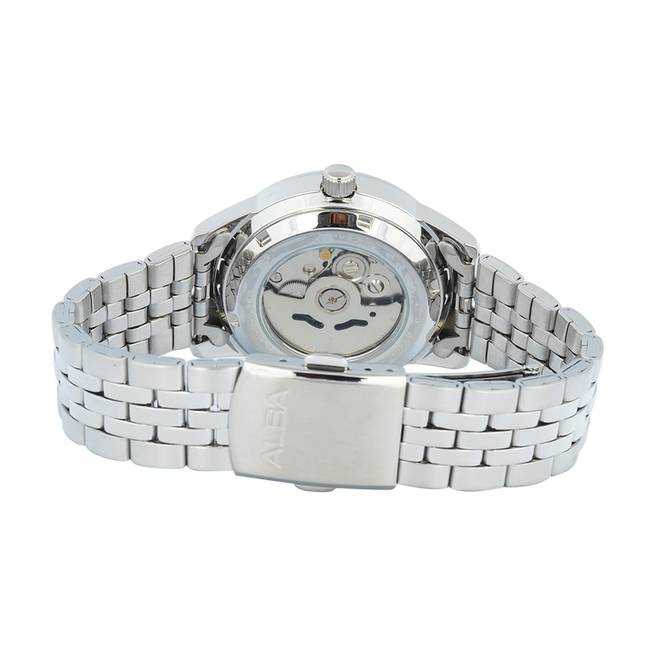 Jam Tangan ALBA Active AL4671X1 Automatic Men Black Dial Stainless Steel Strap