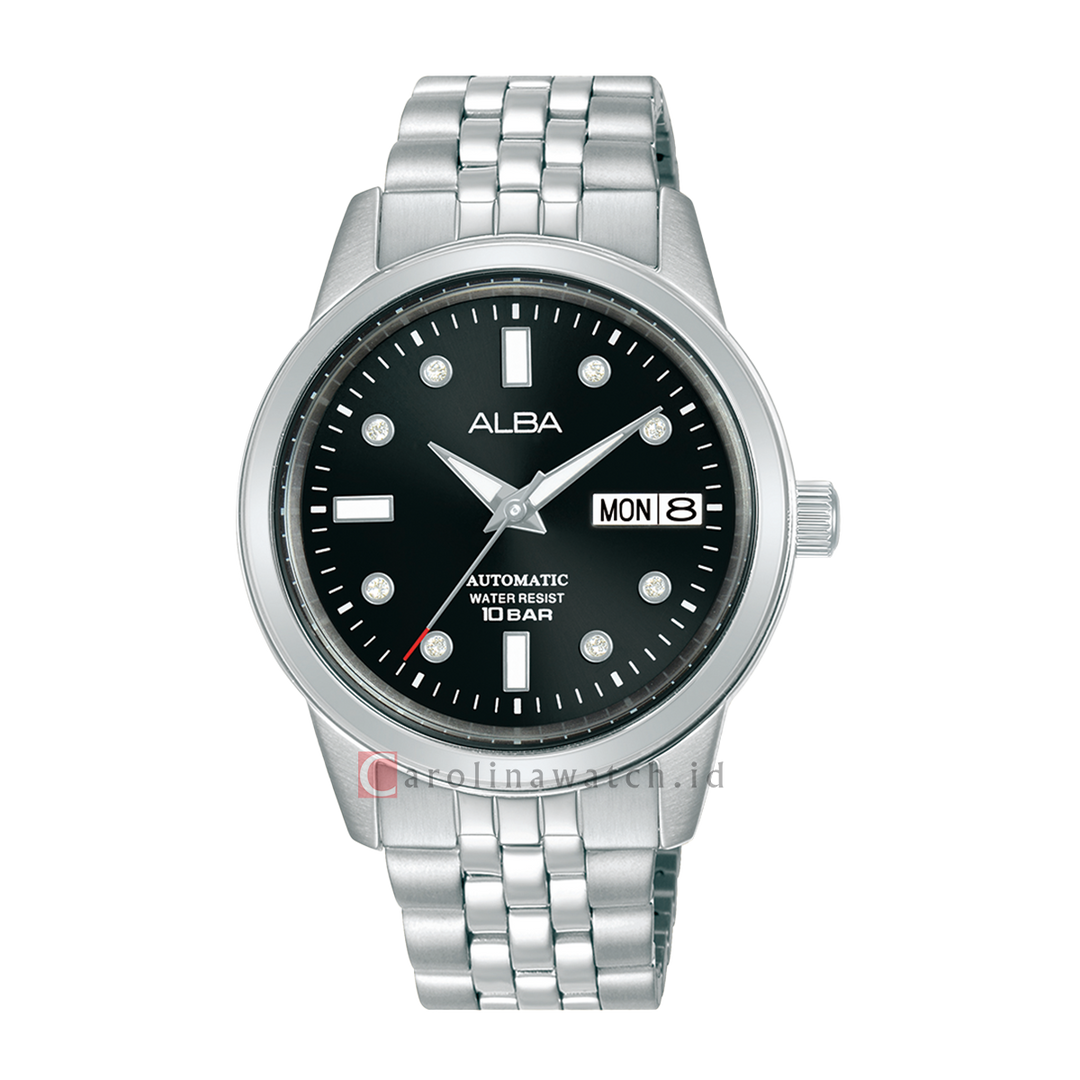 Jam Tangan ALBA Active AL4671X1 Automatic Men Black Dial Stainless Steel Strap