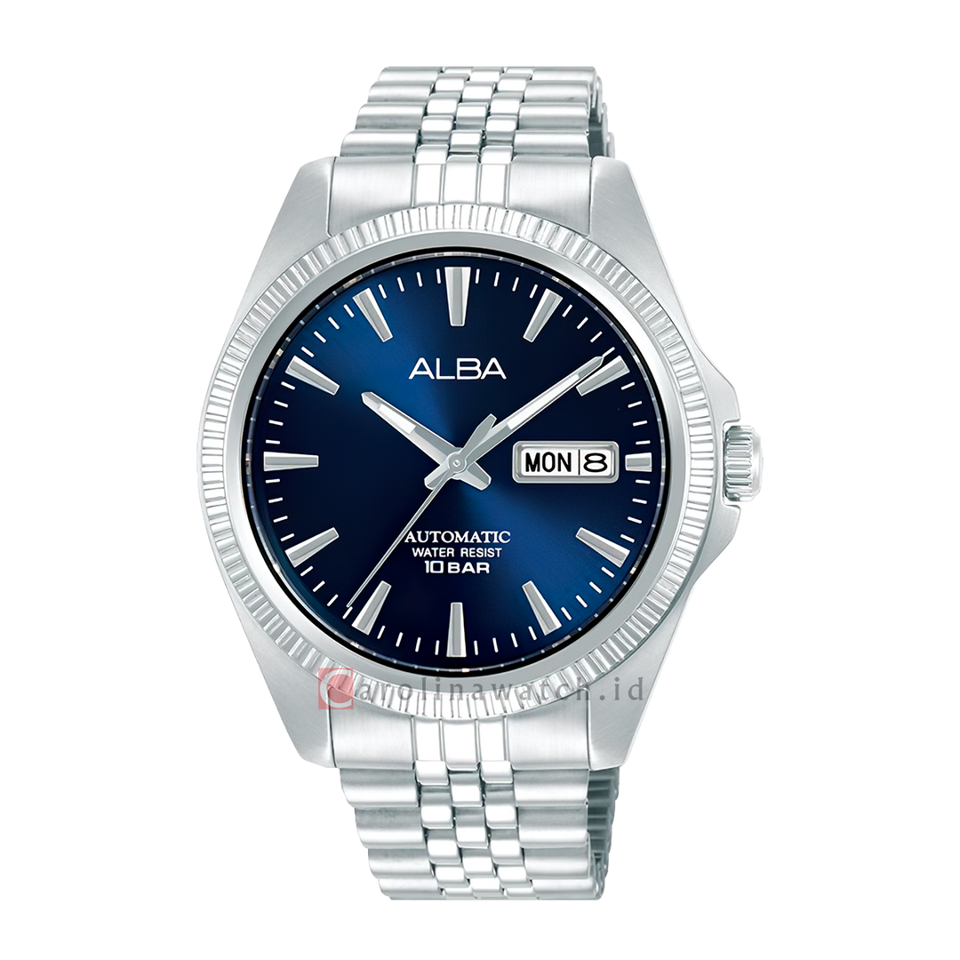 Jam Tangan ALBA AL4787X1 Automatic Men Blue Dial Stainless Steel Strap