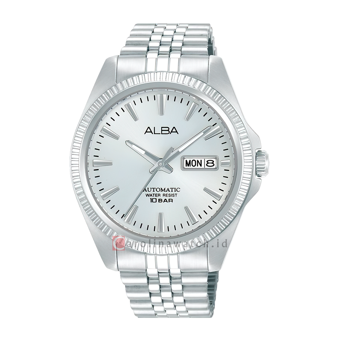 Jam Tangan ALBA AL4791X1 Automatic Men Silver Dial Stainless Steel Strap