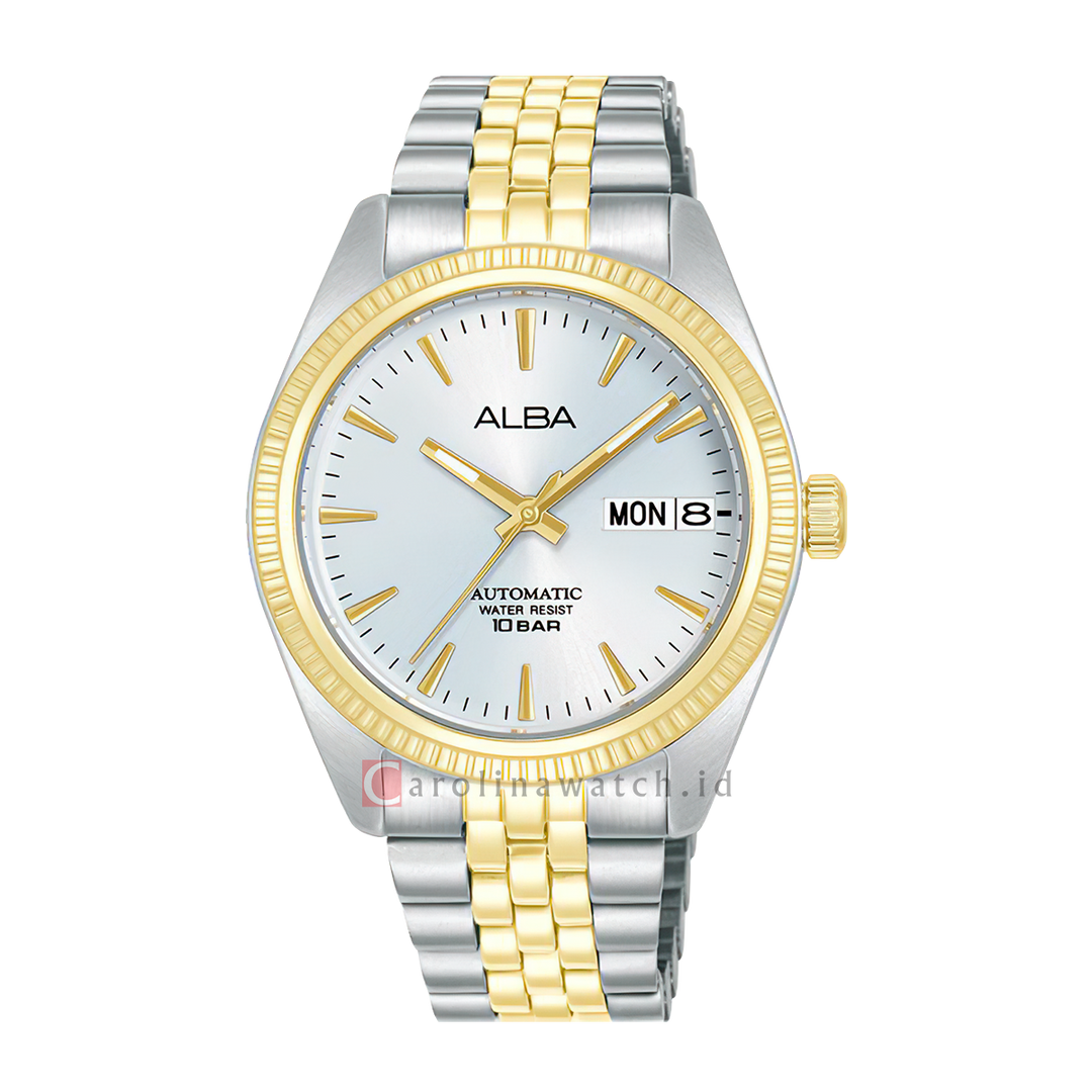 Jam Tangan ALBA AL4798X1 Automatic Women Silver Dial Dual Tone Stainless Steel Strap