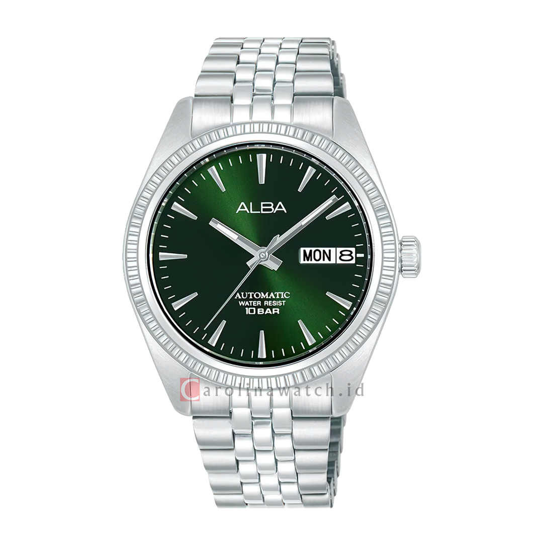 Jam Tangan ALBA AL4799X1 Automatic Women Green Dial Stainless Steel Strap