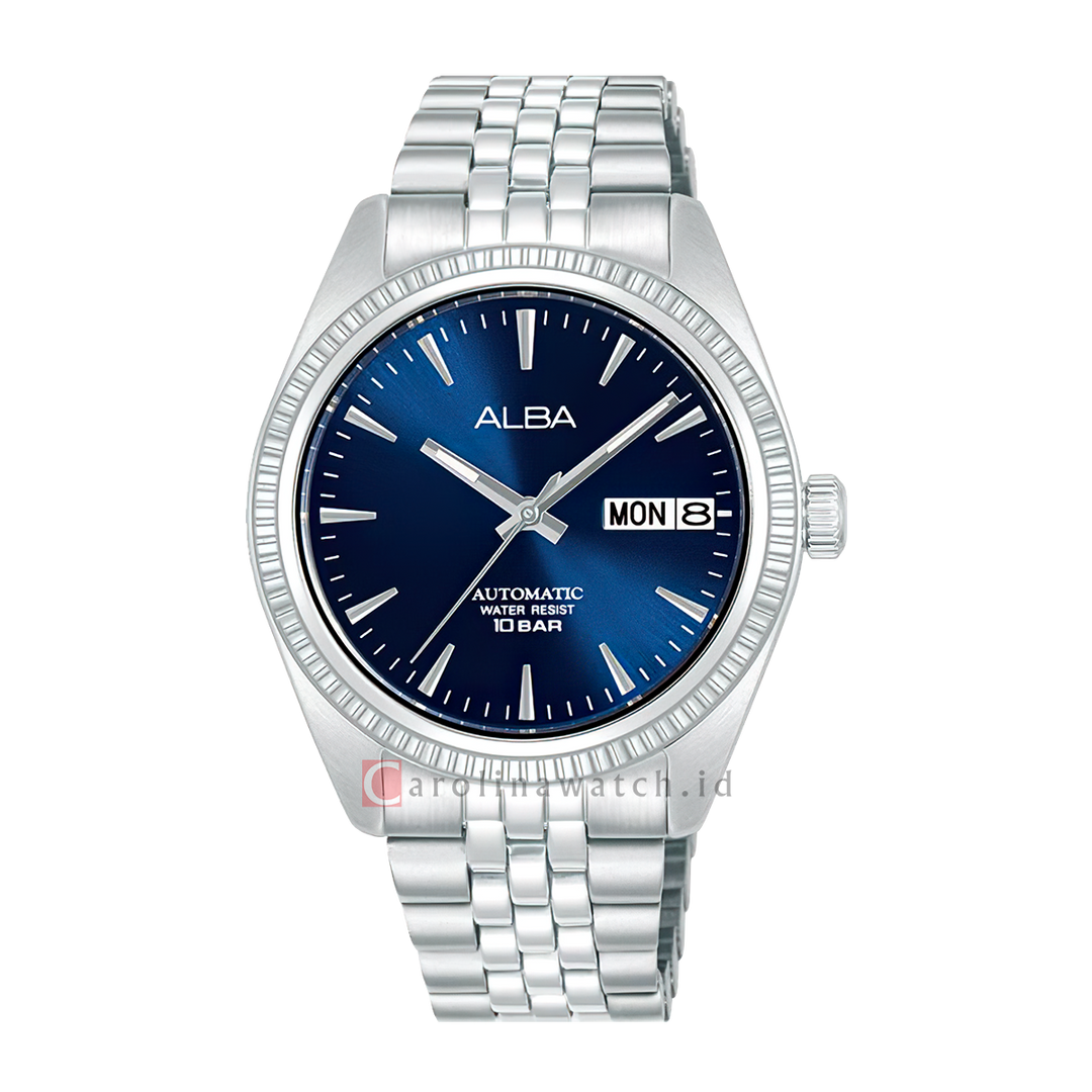 Jam Tangan ALBA AL4801X1 Automatic Women Blue Dial Stainless Steel Strap
