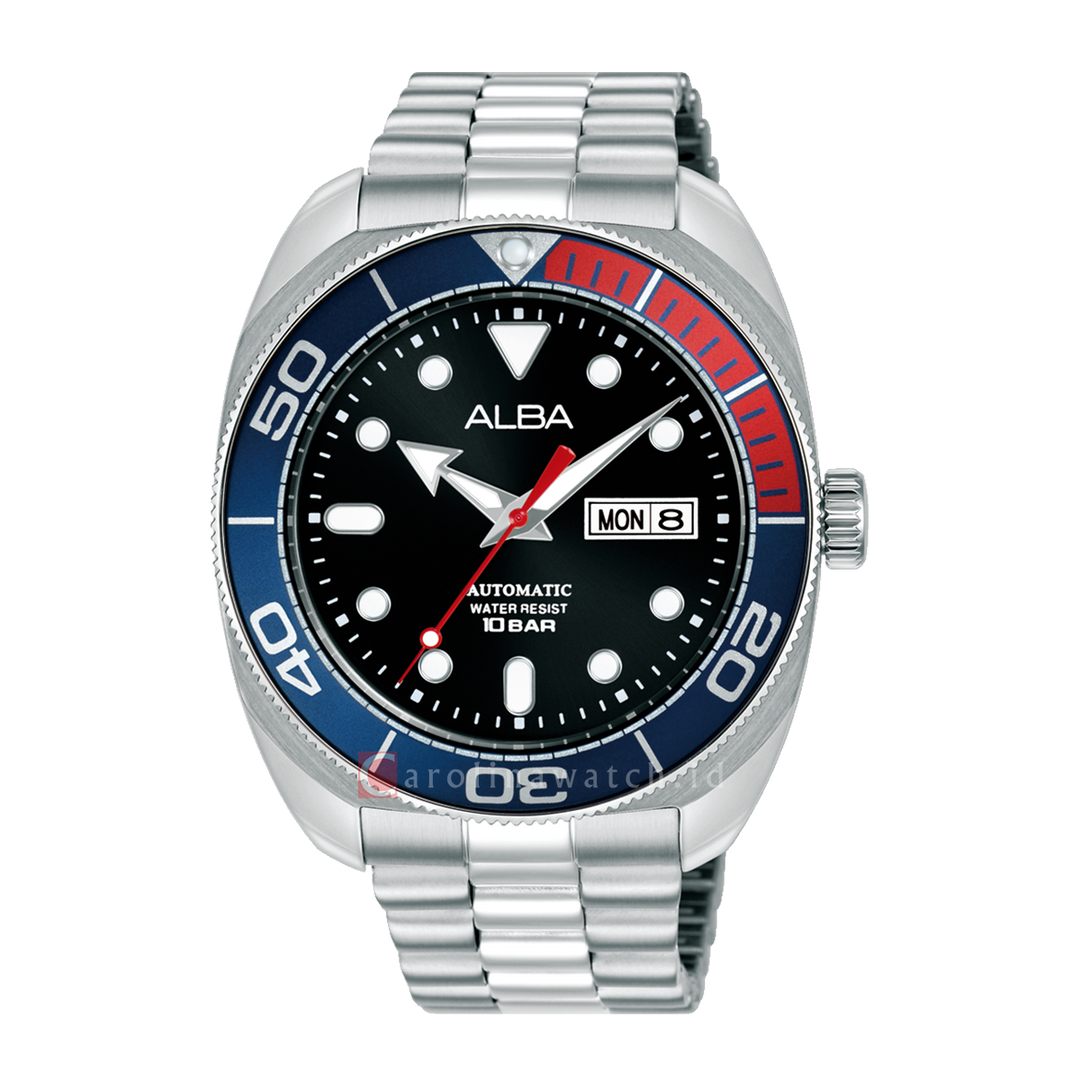Jam Tangan AL4819X1 Men Black Dial Stainless Steel Strap