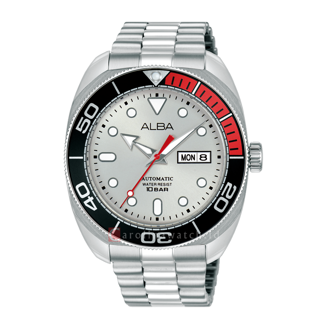 Jam Tangan AL4821X1 Men Silver Grey Dial Stainless Steel Strap