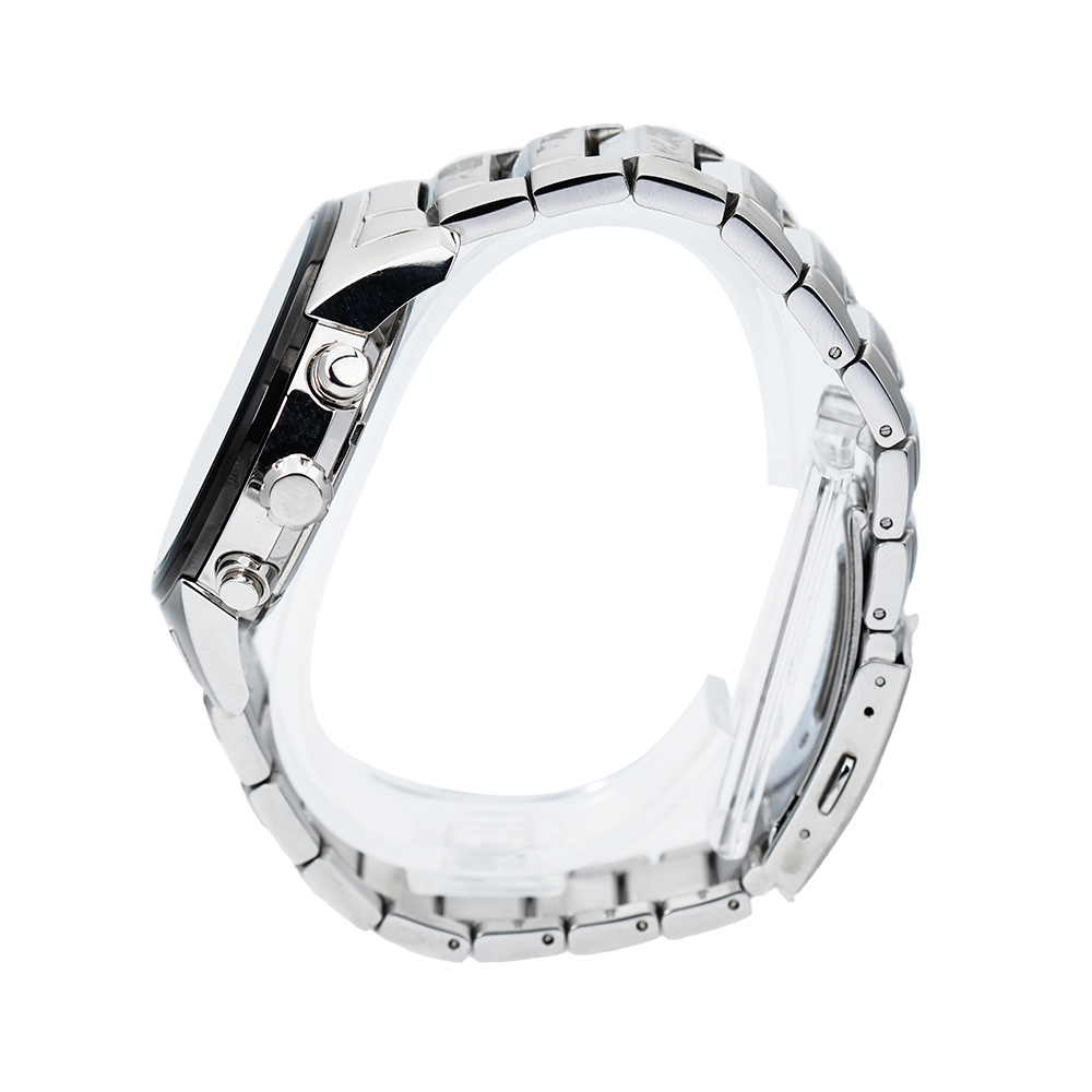 Jam Tangan ALBA Active AM3449X1 Men Black Dial Stainless Steel Strap