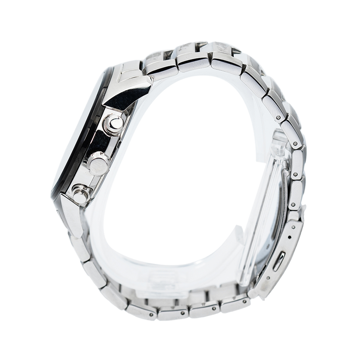 Jam Tangan ALBA Active AM3449X1 Men Black Dial Stainless Steel Strap
