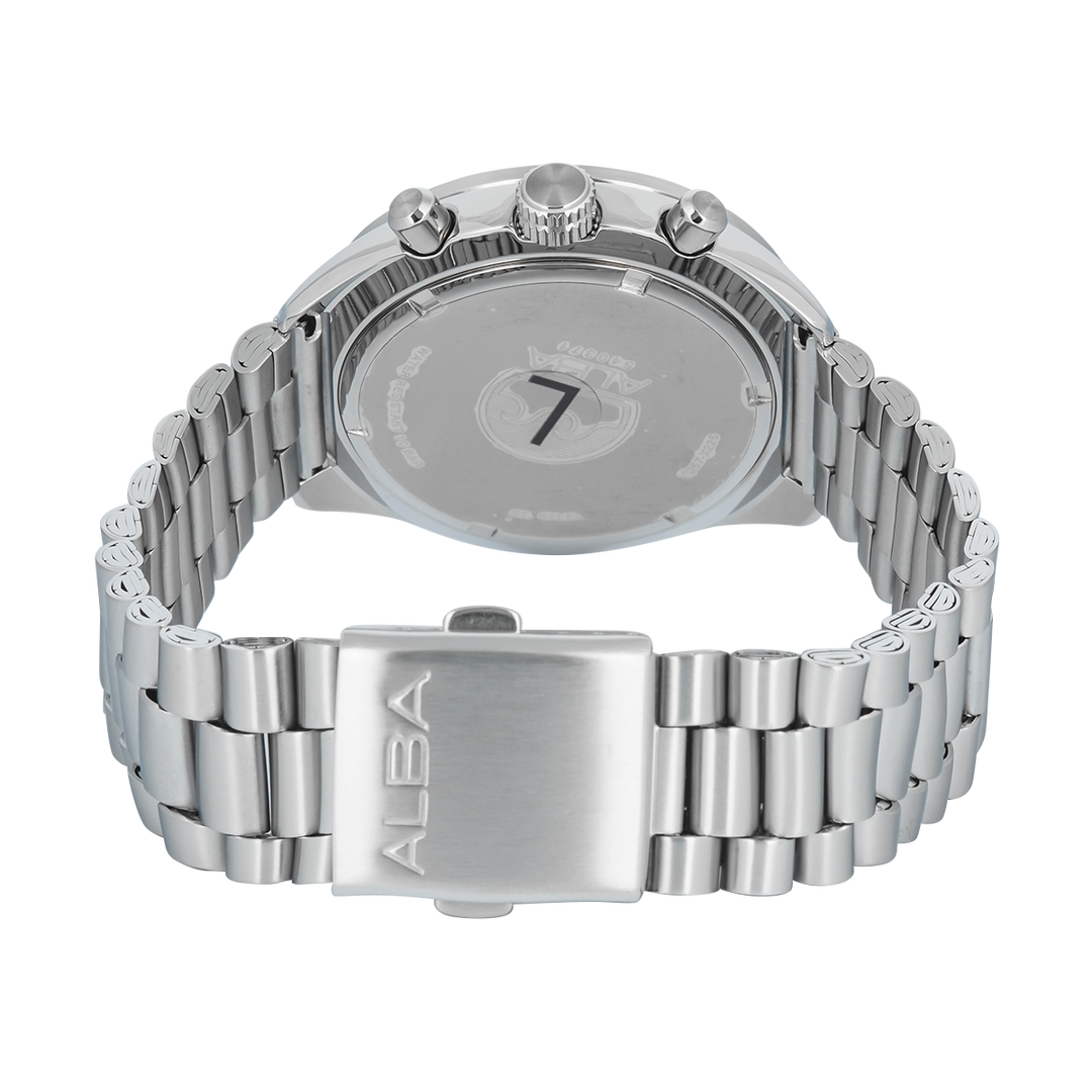 Jam Tangan Alba Active AM3A37X1 Men Blue Dial Stainless Steel Strap