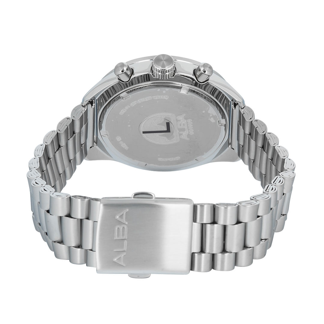 Jam Tangan Alba Active AM3A41X1 Men Beige + Black Dial Stainless Steel Strap