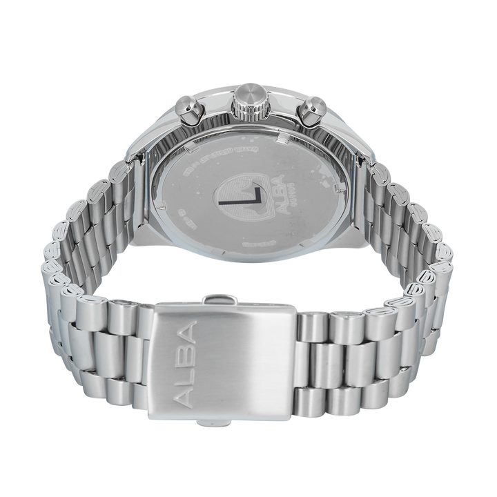 Jam Tangan Alba Active AM3A41X1 Men Beige + Black Dial Stainless Steel Strap