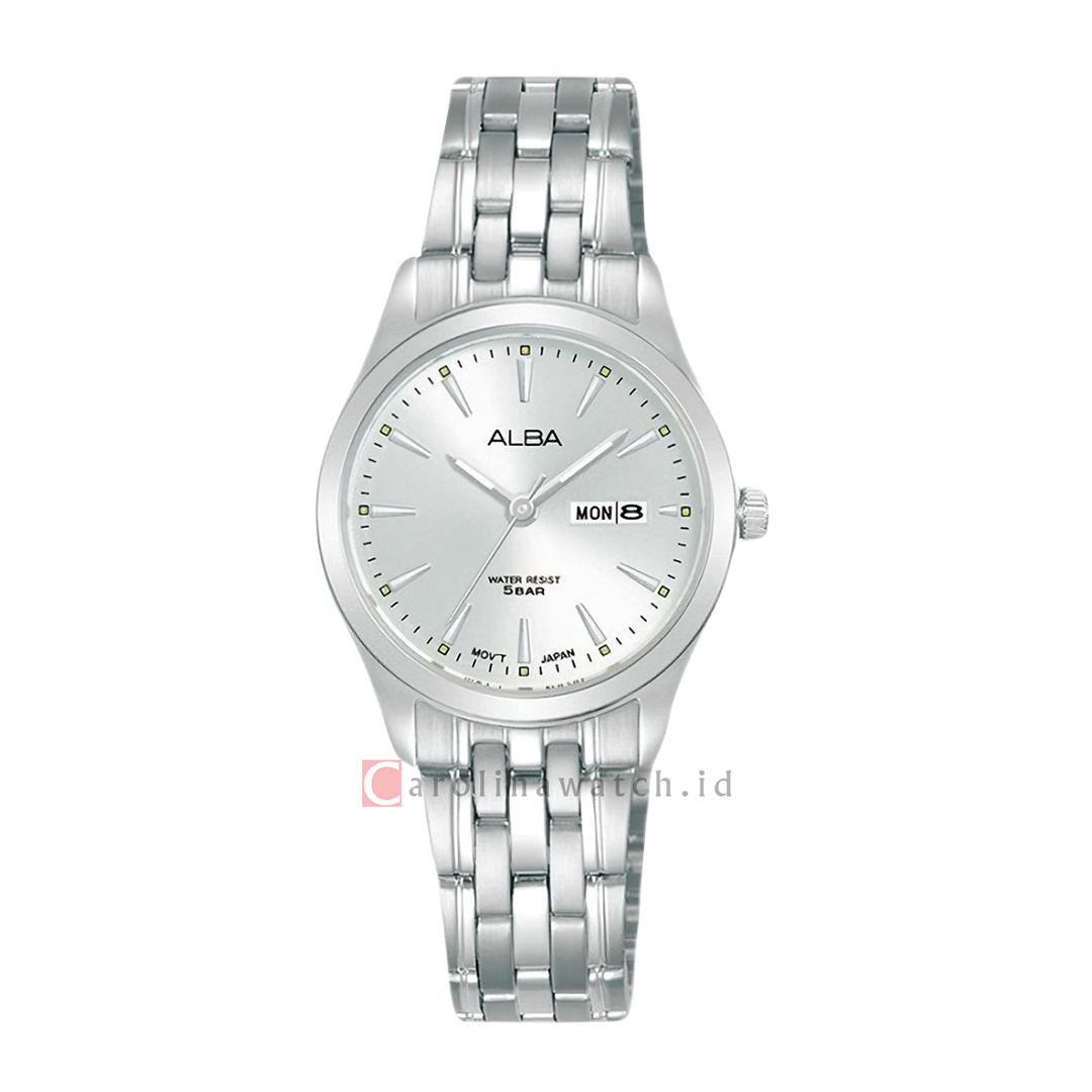 Jam Tangan ALBA AN8073X1 Women Silver Dial Stainless Steel Strap