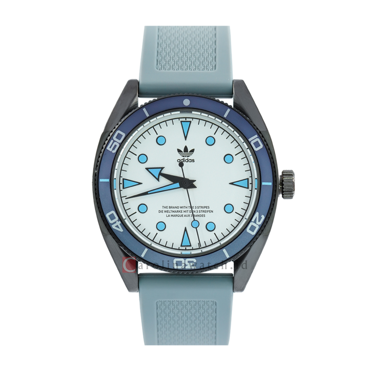 Jam Tangan Adidas AOFH22003 Men Iceberg Blue Dial Iceberg Blue Rubber Strap