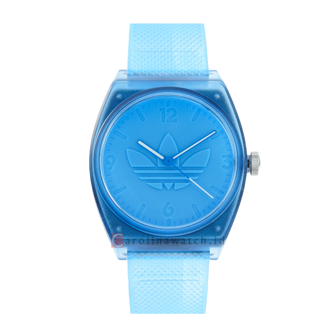 Jam Tangan Adidas Street AOST22031 Blue Dial Blue Transparent Rubber Strap