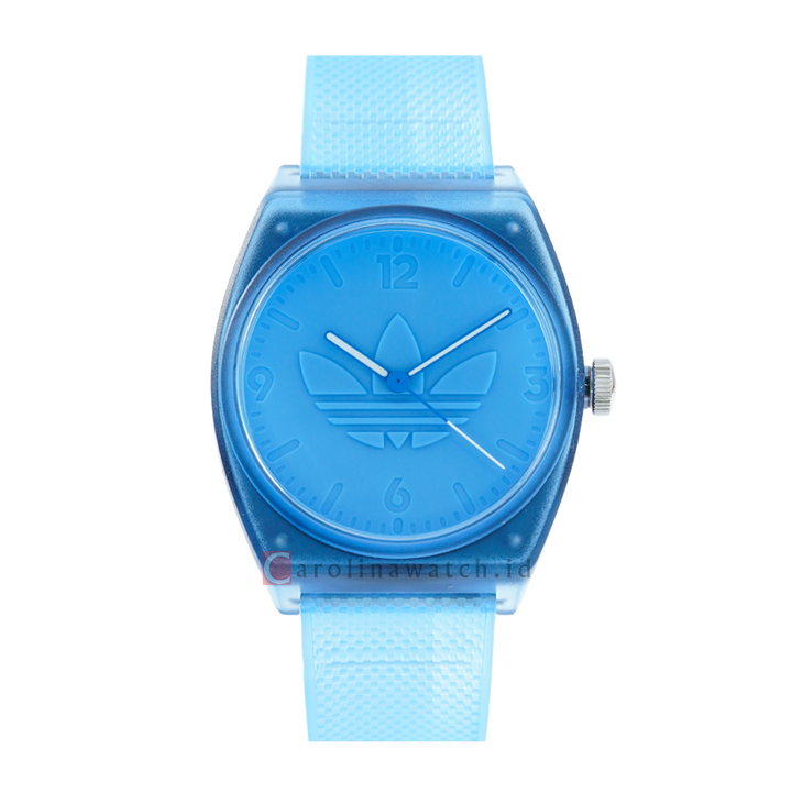 Jam Tangan Adidas Street AOST22031 Blue Dial Blue Transparent Rubber Strap