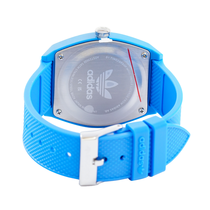 Jam Tangan ADIDAS Street AOST22033 Unisex Blue Dial Blue Rubber Strap