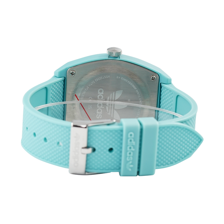 Jam Tangan Adidas Project Two AOST22563 Unisex Black Dial Blue Rubber Strap