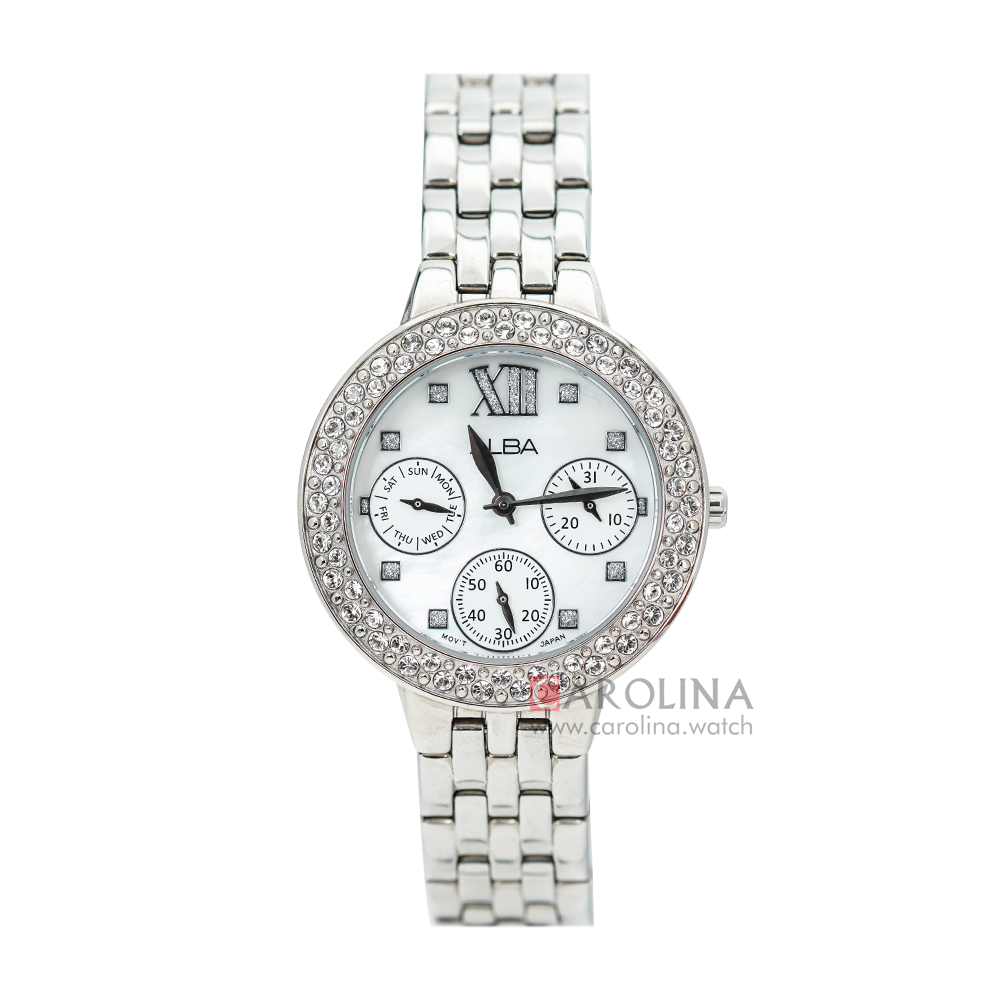Jam Tangan ALBA Fashion AP6463X1 Women Mother of Pearl Dial Stainless Steel Strap