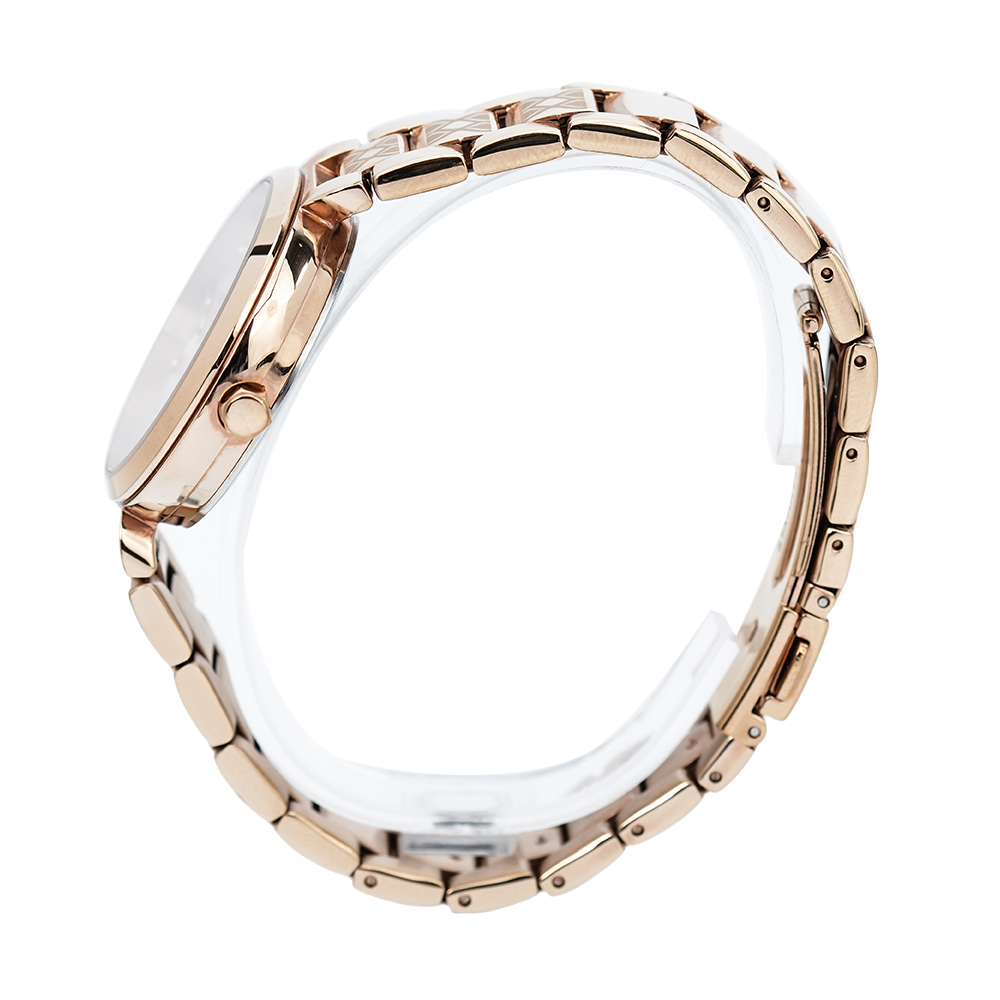 Jam Tangan ALBA Fashion AP6530X1 Women White Mother Of Pearl Dial Rose Gold Stainless Steel Strap