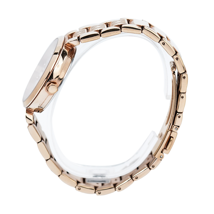 Jam Tangan ALBA Fashion AP6530X1 Women White Mother Of Pearl Dial Rose Gold Stainless Steel Strap